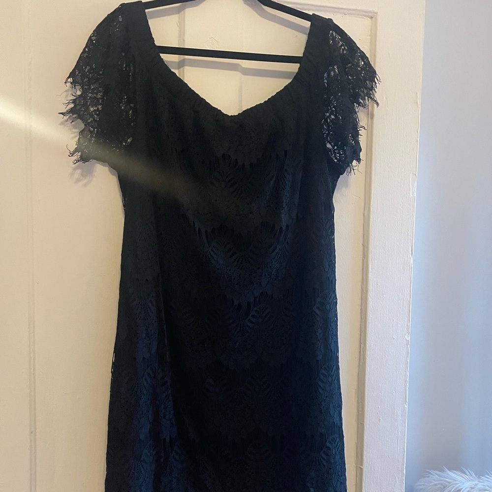 City Chic Black Lace Mini Dress